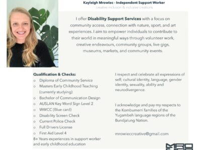 Kay Mrowiec - Independent Support Worker